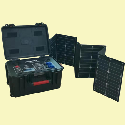 Wheeled Case Portable NMC Li Ion Power Station 1500Wh IP67 Water Resistant with Solar Charge for Outdoor Camping
