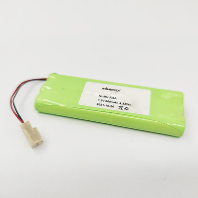 High Temperature Ni-Mh Battery Pack 7.2V 600mAh Charge &amp; Discharge Temperature -20℃~+70℃