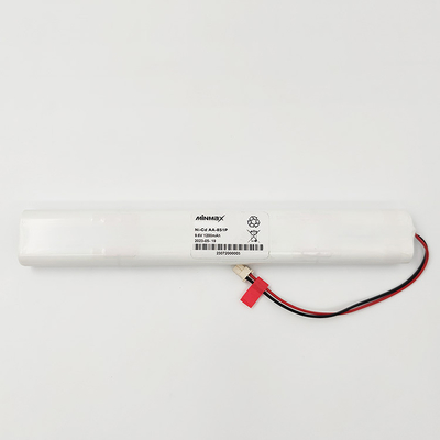 High Temperature Ni-Cd Battery Pack 9.6V 1200mAh For Emergency Light Charge &amp; Discharge Temperature -20℃~+70℃