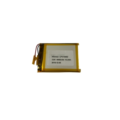 Li Polymer Battery Pack 3.8V 15.2wH Lithium Polymer Battery LP914962 4000mAh Rechargeale